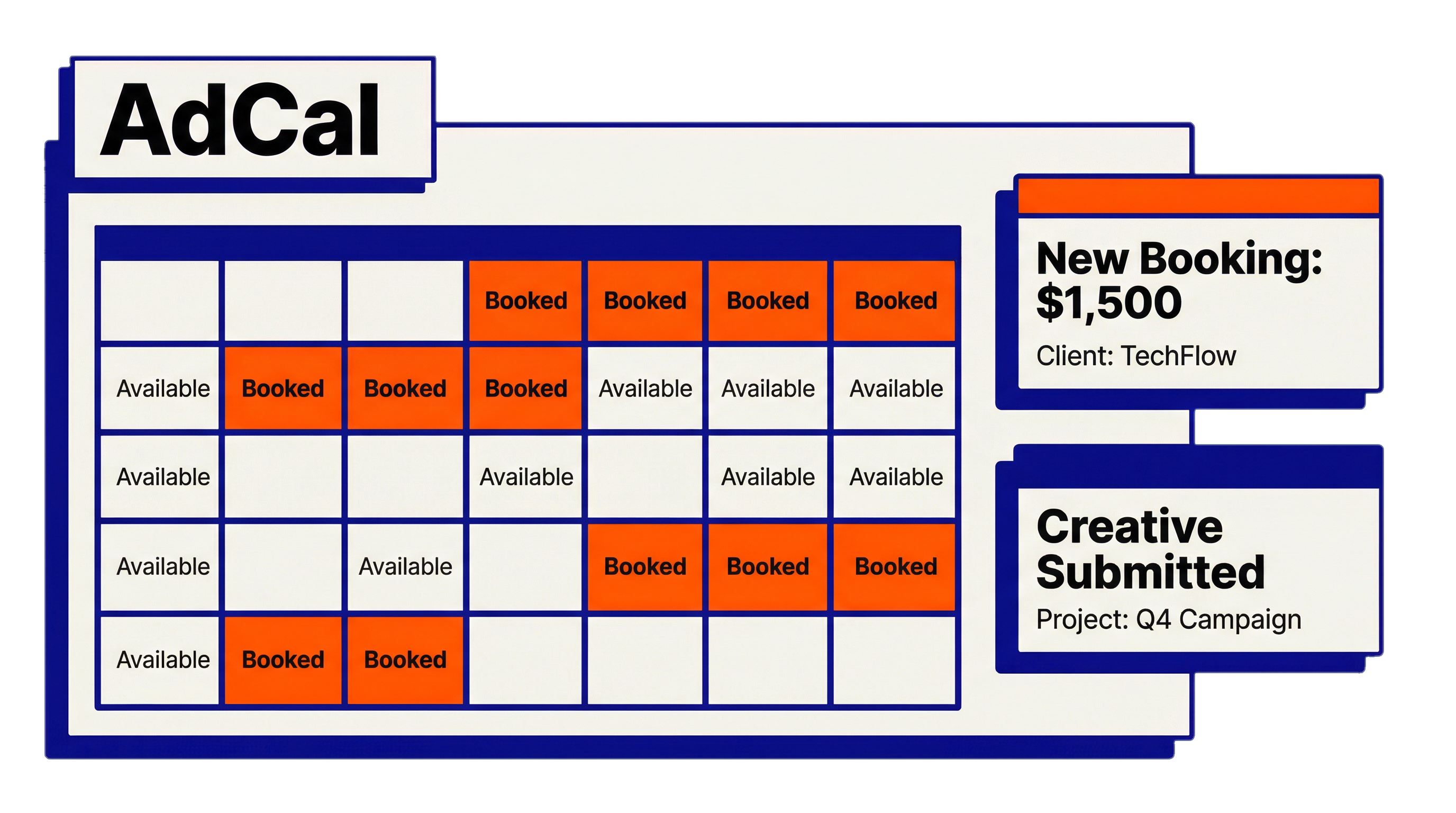 AdCal Dashboard Interface