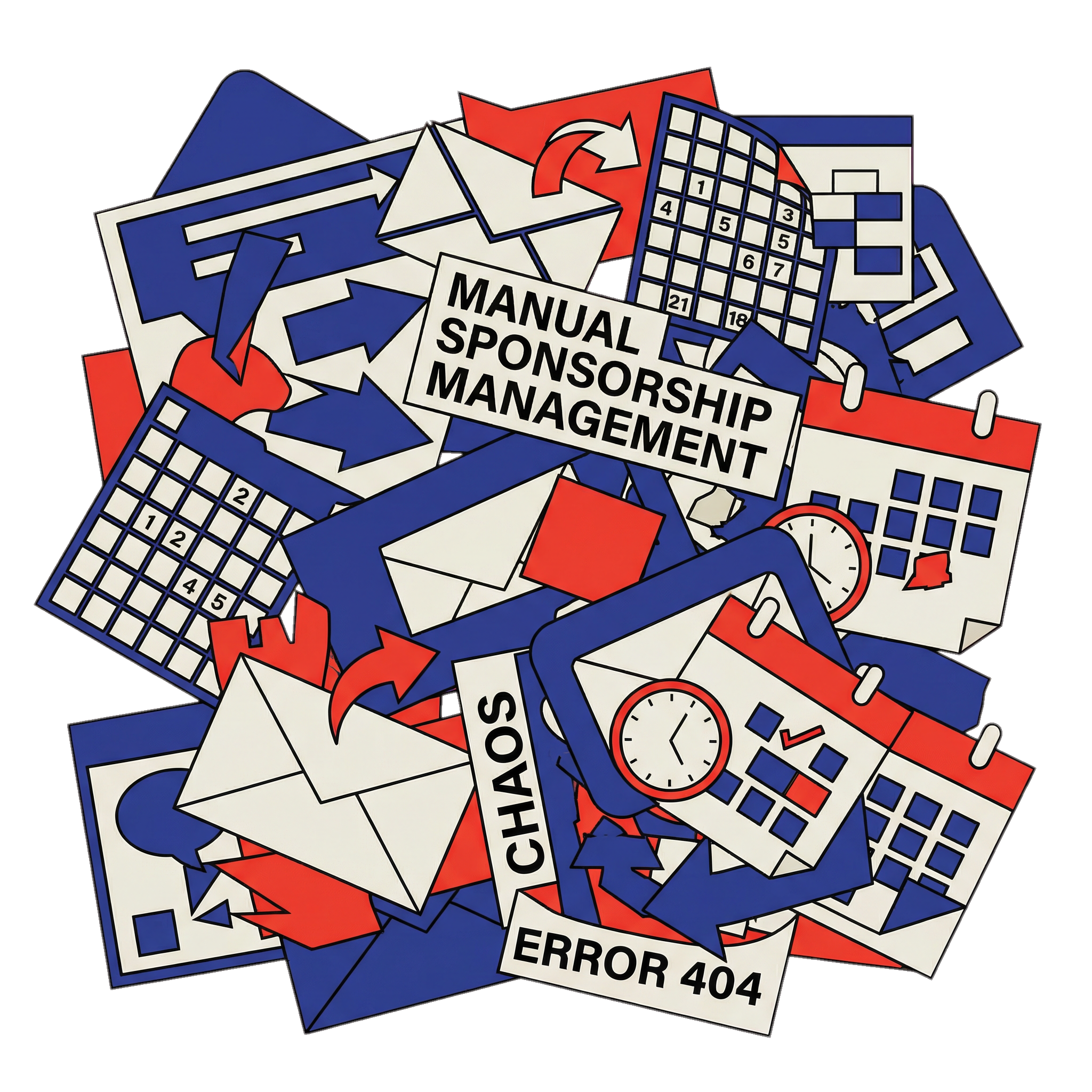 Chaotic workflow illustration